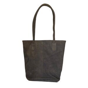 Hobo International  Leather Tote Bag Soft Gray Spacious Interior